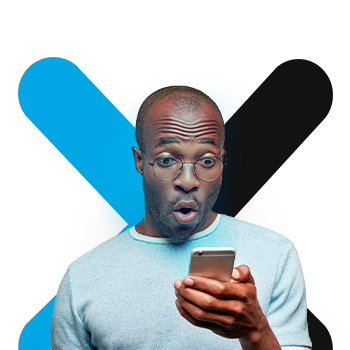 Imagem de mulher com um símbolo de verificação